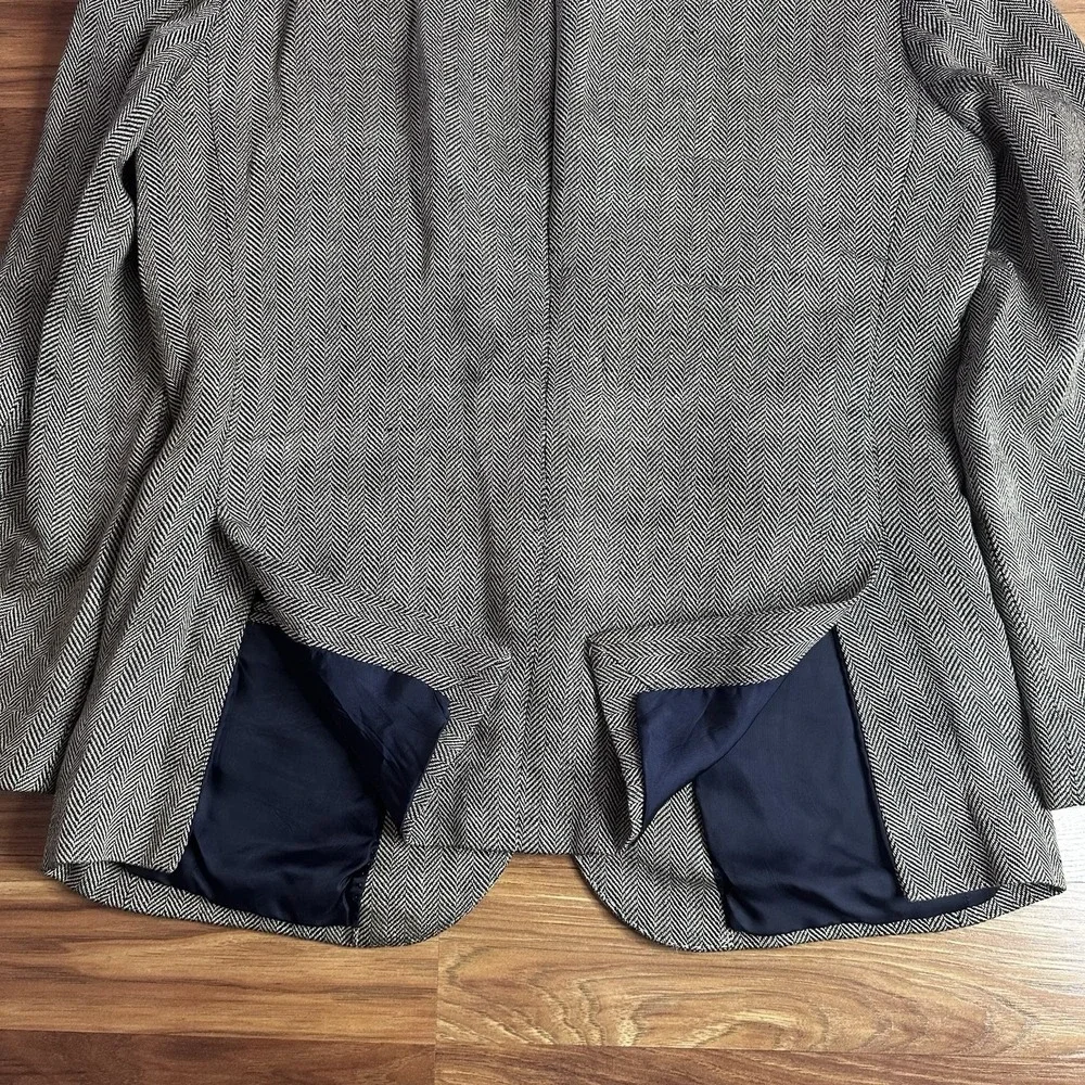 J Crew Ludlow Sport Coat Blazer Mens 40R Brown 100% Linen Herringbone Twill